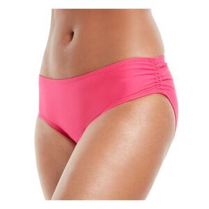HULA HONEY Women's Pink Stretch Moderate Coverage Bikini Swimsuit Bottom XL